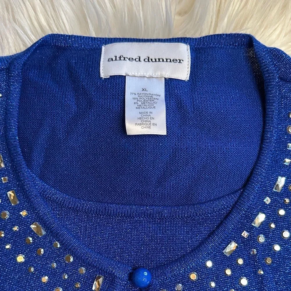 Alfred Dunner - Classic Royal Blue Cardigan sz CL